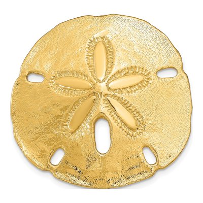 14K Yellow Gold Sand Dollar Omega Slide Pendant