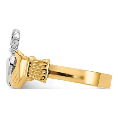 14K Two-Tone Gold Claddagh Ring – view 5