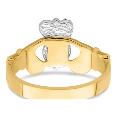 14K Two-Tone Gold Claddagh Ring – view 7