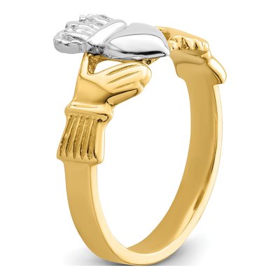 14K Two-Tone Gold Claddagh Ring – view 8
