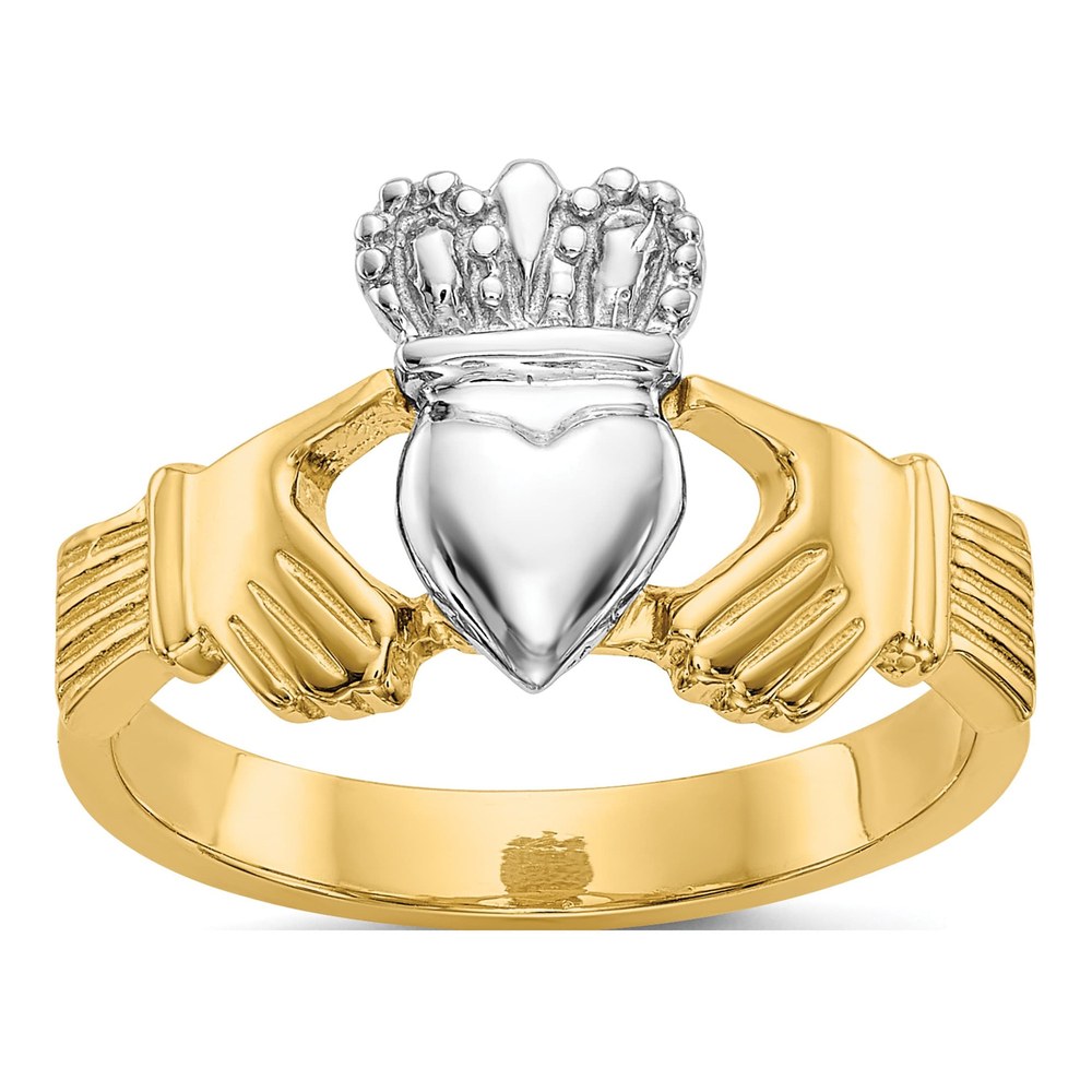 14K Two-Tone Gold Claddagh Ring