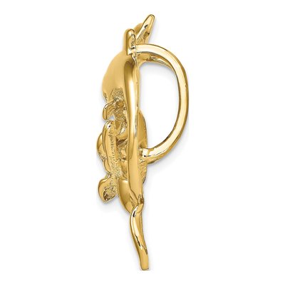 14K Yellow Gold Fits Up to Double Dolphins Slide Pendant – view 3