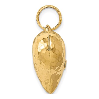 14K Yellow Gold Puffed Heart Pendant – view 3