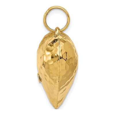 14K Yellow Gold Puffed Heart Pendant – view 3