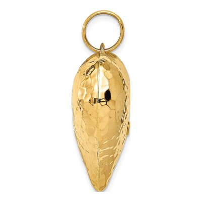 14K Yellow Gold Puffed Heart Pendant – view 3