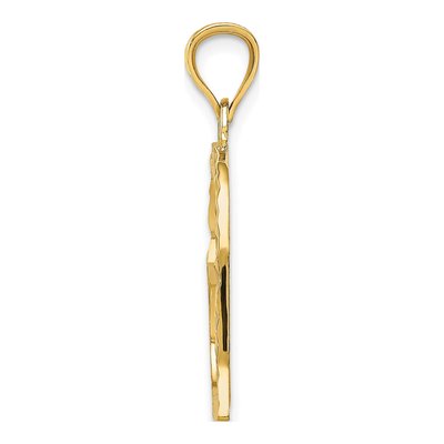 14K Yellow Gold Reversible Heart Pendant – view 3