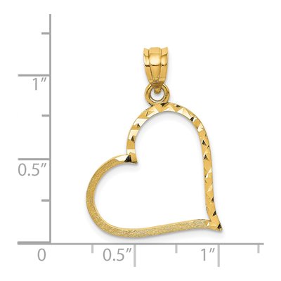 14K Yellow Gold Reversible Heart Pendant – view 4