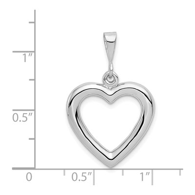 14K White Gold Heart Pendant – view 4