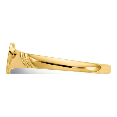 14K Yellow Gold Kids' Heart Signet Ring – view 5