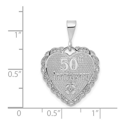 14K White Gold 50th Anniversary Reversible Charm – view 4