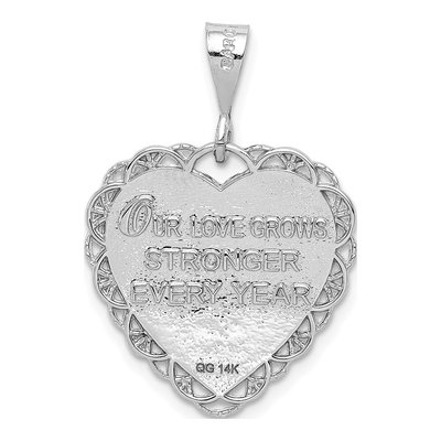 14K White Gold 50th Anniversary Reversible Charm – view 5