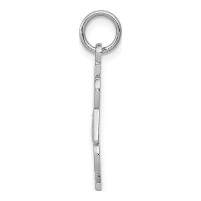 14K White Gold DAD Number 1 Pendant – view 3