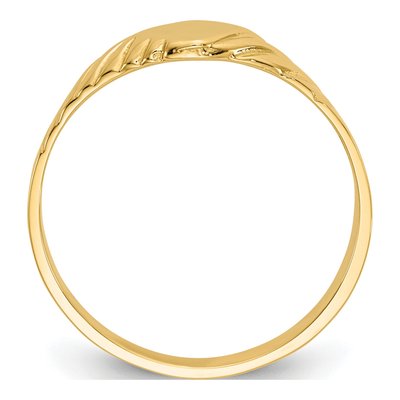 14K Yellow Gold Kids' Signet Ring – view 3