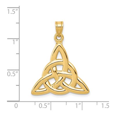 14K Yellow Gold Trinity Knot Pendant – view 4