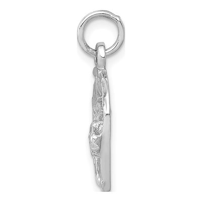 14K White Gold Horse Head Horseshoe Pendant – view 3