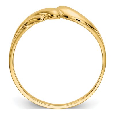 14K Yellow Gold Wave Ring – view 3