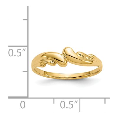 14K Yellow Gold Wave Ring – view 4
