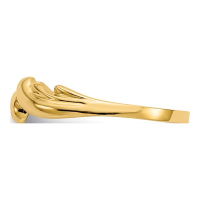 14K Yellow Gold Wave Ring – view 5