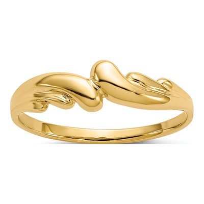 14K Yellow Gold Wave Ring