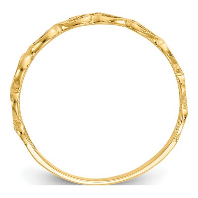 14K Yellow Gold Hearts Ring – view 3