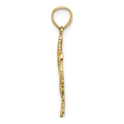 14K Yellow Gold Cut-Out Santa Pendant – view 3