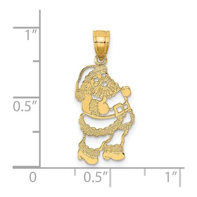 14K Yellow Gold Cut-Out Santa Pendant – view 4