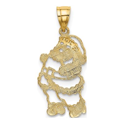 14K Yellow Gold Cut-Out Santa Pendant – view 5