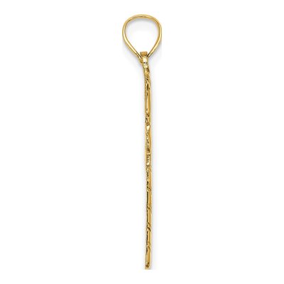 14K Yellow Gold Candy Cane Pendant – view 3