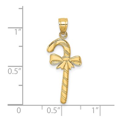14K Yellow Gold Candy Cane Pendant – view 4