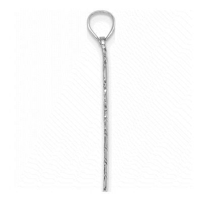 14K White Gold Candy Cane Pendant – view 3