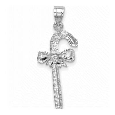 14K White Gold Candy Cane Pendant – view 5