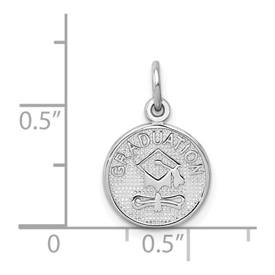 14K White Gold Graduation Pendant – view 4