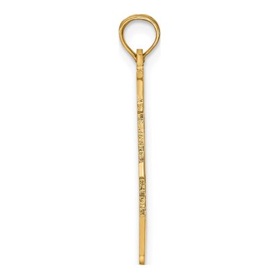 14K Yellow Gold I Heart AL Alabama Pendant – view 3