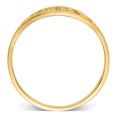 14K Yellow Gold Baby Oval Ring – view 3