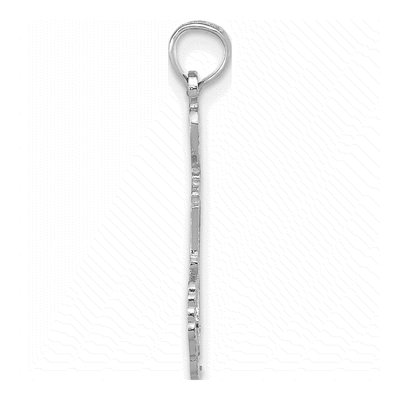 14K White Gold I Heart MI Michigan Pendant – view 3
