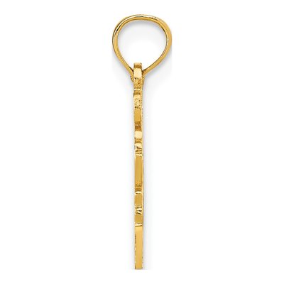 14K Yellow Gold I Heart Oregon State Pendant – view 3