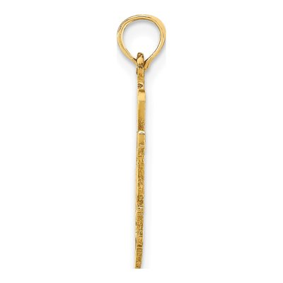 14K Yellow Gold I Heart WV Pendant – view 3