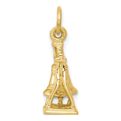 14K Yellow Gold 3-D Liberty Bell Charm – view 3