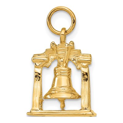 14K Yellow Gold 3-D Liberty Bell Charm – view 4