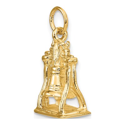 14K Yellow Gold 3-D Liberty Bell Charm – view 6