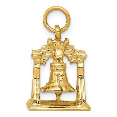14K Yellow Gold 3-D Liberty Bell Charm