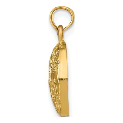 14K Yellow Gold Cut-Out Globe Pendant – view 3