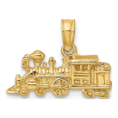 14K Yellow Gold 3-D Train Pendant – view 5