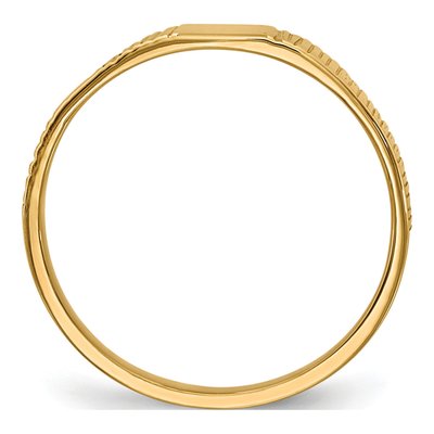 14K Yellow Gold Baby Signet Ring – view 3