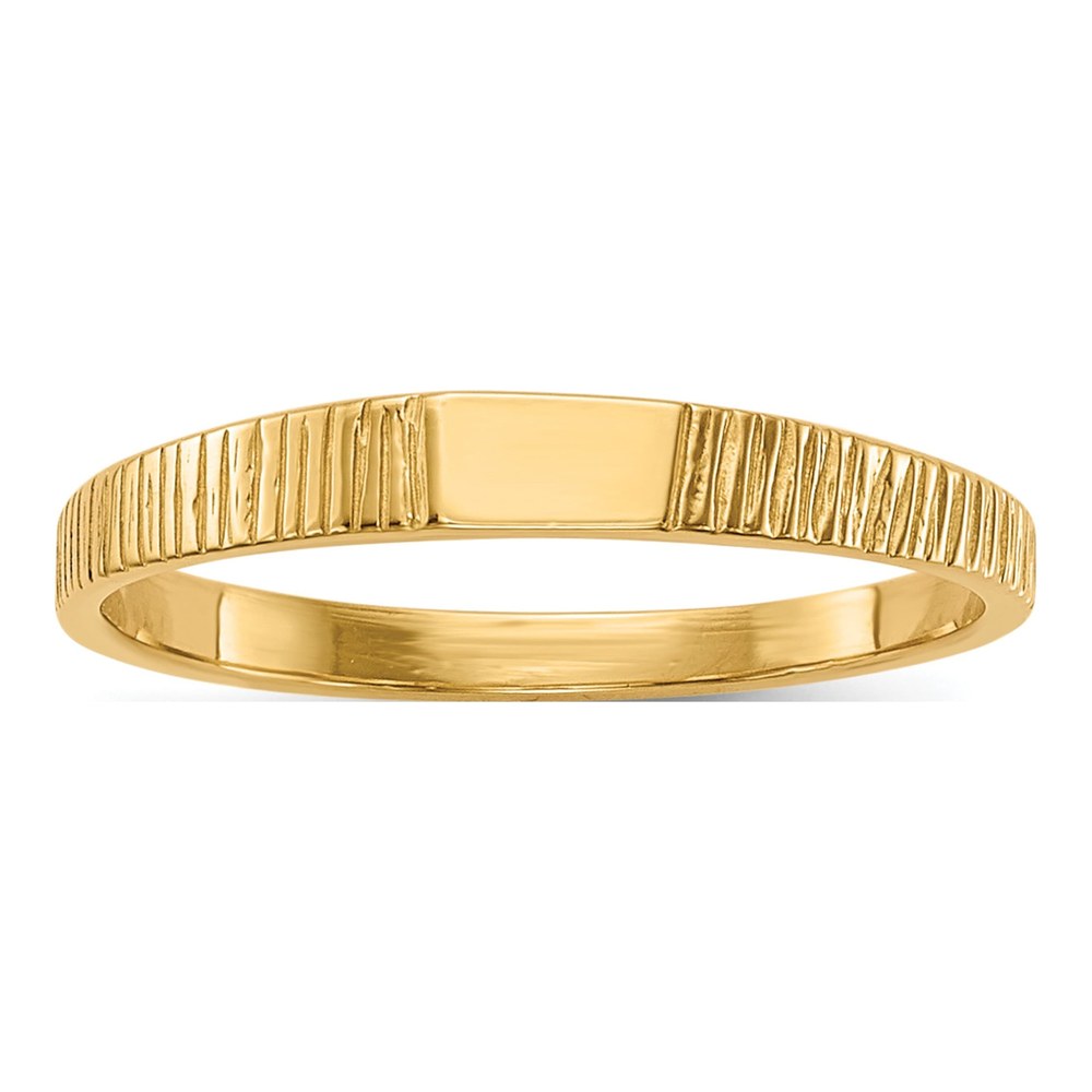 14K Yellow Gold Baby Signet Ring
