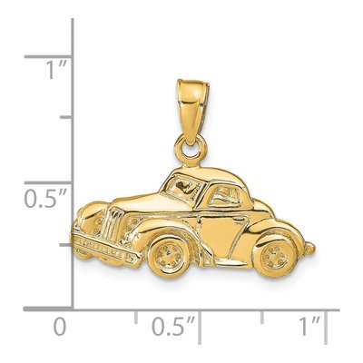 14K Yellow Gold Antique Car Pendant – view 4
