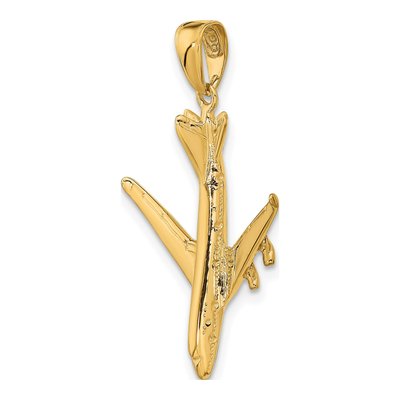 14K Yellow Gold 3-D Jet Pendant – view 6