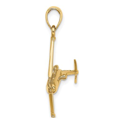 14K Yellow Gold 3-D Jet Pendant – view 3