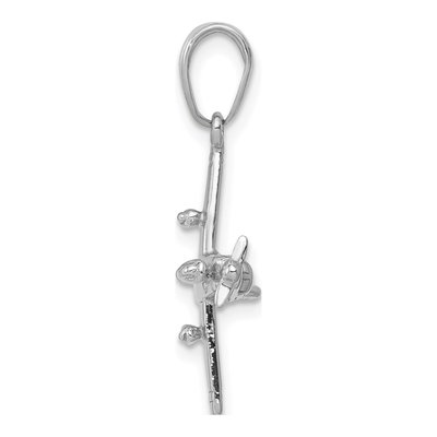 14K White Gold 3-D Airplane Pendant – view 3