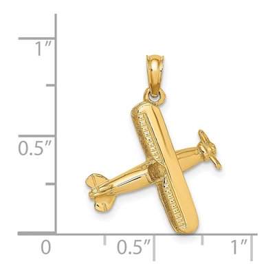 14K Yellow Gold 3-D Bi-Plane Pendant – view 4